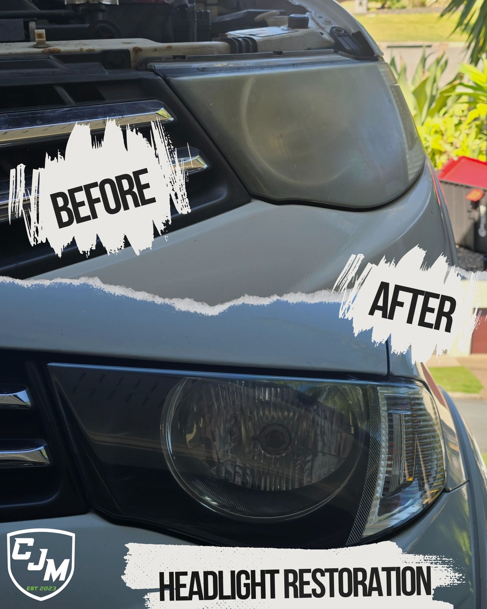 Headlight restoration Gold Coast mobile auto repair