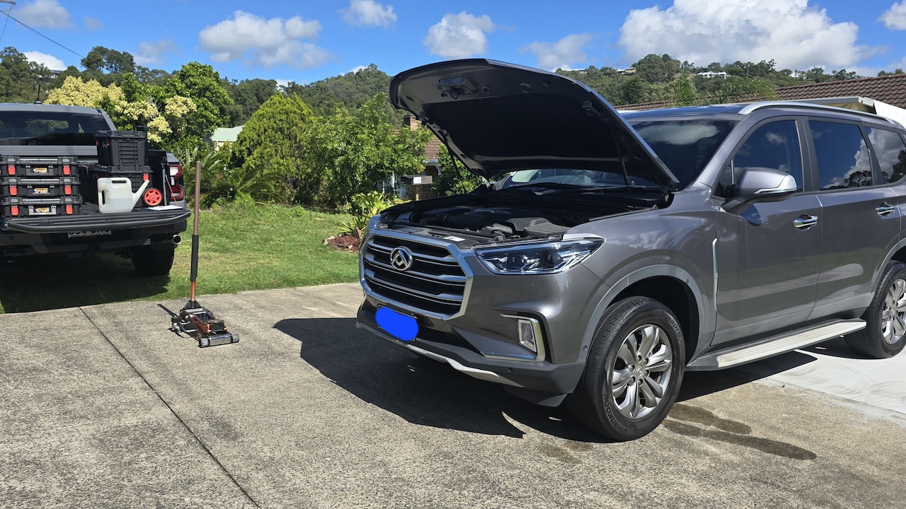 Expert mobile mechanic working on Lexus car Northern Gold Coast